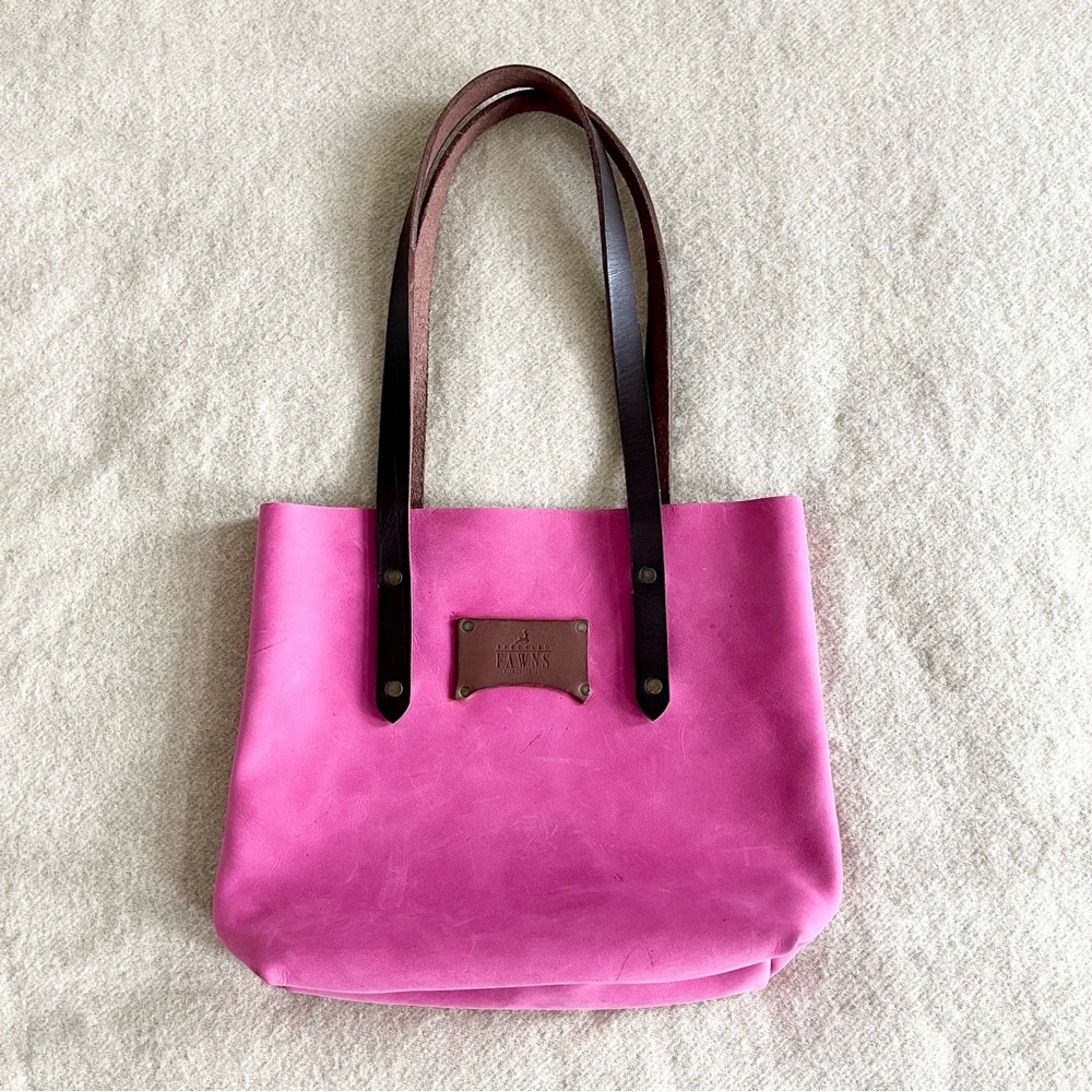 Speckled Fawns handmade leather tote bag - Picture 6 of 8